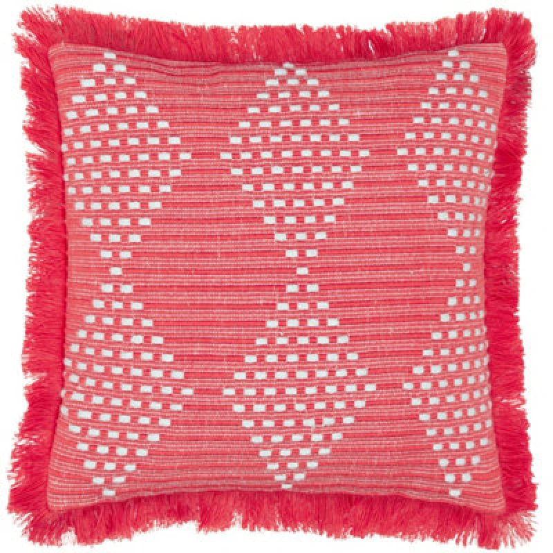 Image of furn. Kadie Woven Polyester Filled Outdoor Cushion - Pink 5.02553E+12