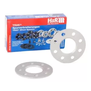 Image of H&R Track widening TRAK+ Wheel Spacers 5mm 1034650 AUDI,PEUGEOT,CITROEN,A5 Sportback (F5A),A5 Coupe (F53),A5 Cabrio (F57),206 Schragheck (2A/C)