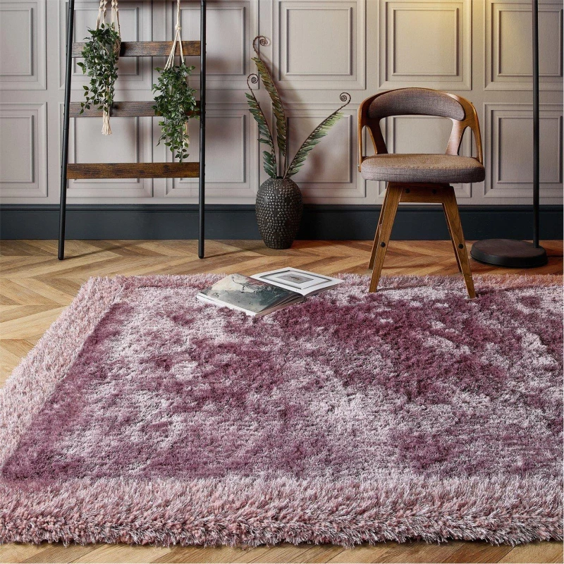 Image of Origins Shimmer Shaggy Border - Purple Purple 160x230