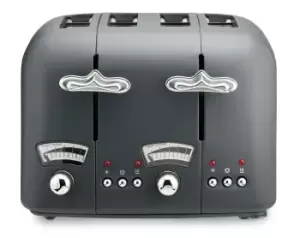 Image of DeLonghi Argento Silva CT04.GY 4 Slice Toaster