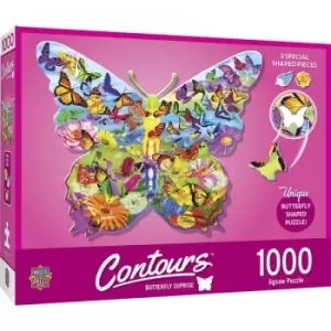 Image of Masterpieces Puzzle Contours Shaped Butterfly Shape Puzzle 1000 piece jigsaw puzzle
