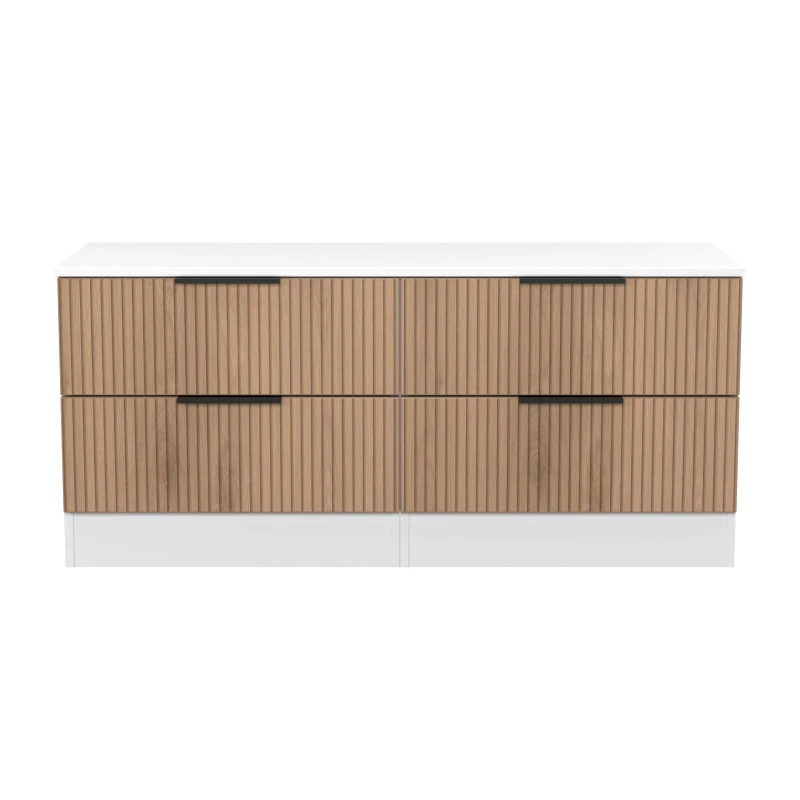 Image of Welcome Furniture Ready Assembled Java 4 Drawer Bed Box, White JAV036SEWM