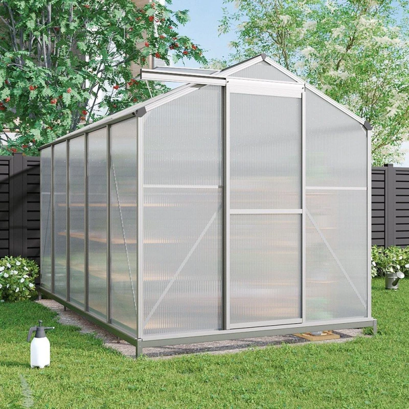 Image of Breeins Aluminium Greenhouse with Base and Window Clear unisex One size
