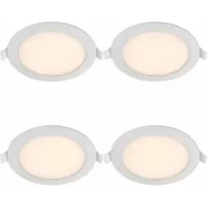 Image of 4 pack Backlit Recessed Ceiling Downlight - 8W cct LED - Integrated Control Gear
