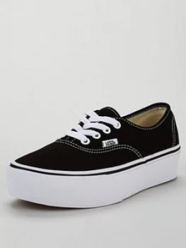 Image of Vans UA Authentic Platform 2.0 Black White Size 5 Women