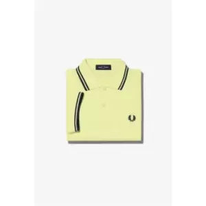 Image of Fred Perry Short Sleeve Twin Tipped Polo Shirt - Yellow