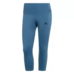 Image of adidas Designed to Move three quarterSport Leggings (Maternity) Wo - Altered Blue / Black