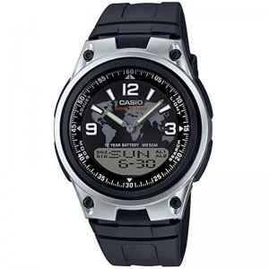 Image of Casio Mens Quartz Watch with Digital and Analogue Display and Resin Strap