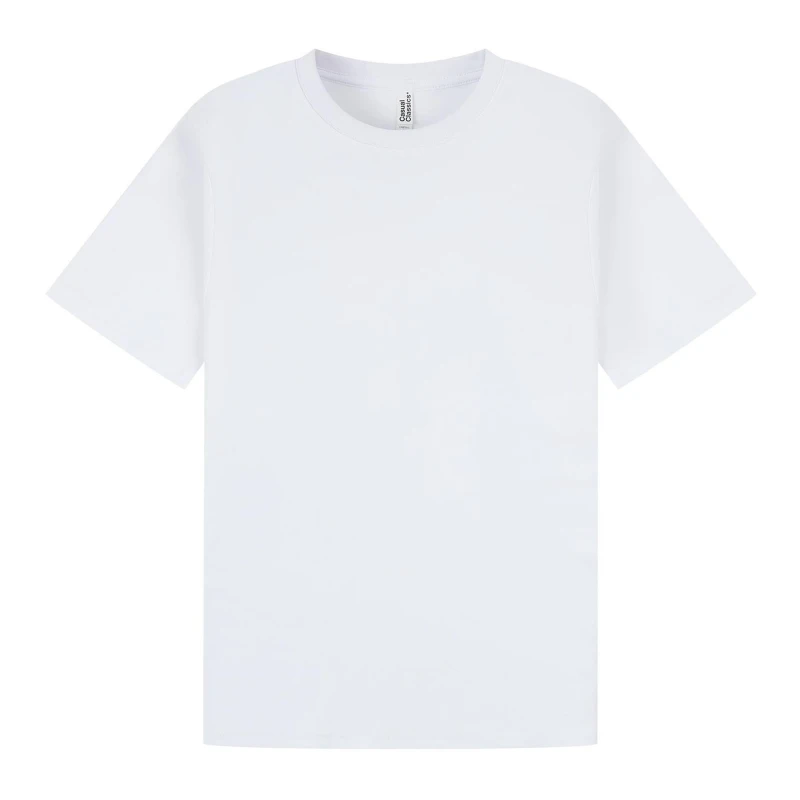 Image of Casual Classics Mens Interlock Slim T-Shirt in White Size: XS White Male XS