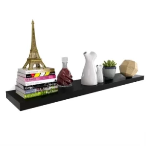 Image of Floating Shelves Shelf Including Bracket Wall Shelving Living Room Kitchen Black White Grey Oak High Gloss Matt 50 70 90 110cm 50cm schwarz (de)