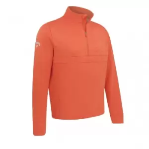 Image of Callaway WAFFLE 1/4 ZIP PULLOVER - TIGERLILY HEATHER - L