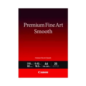 Image of Canon Premium Fine Art Paper FA-SM2 Smooth A4 (Pack of 25) 1711C011