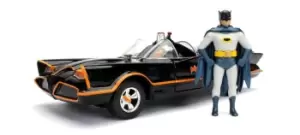 Image of Jada 1:24 BATM 1966 Batmobile with Diecast Batman and Robin Figures