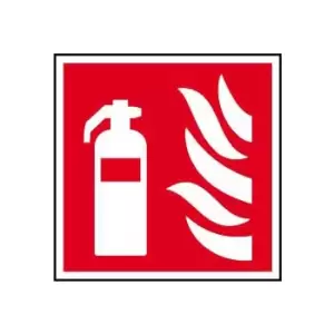 Image of Fire extinguisher symbol Sign - Rigid 1mm PVC Board - 200 x 200mm