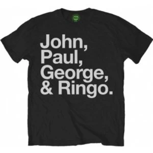 Image of The Beatles Mens John Paul George & Ringo Black TShir