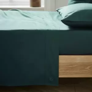 Image of Ted Baker 250 Thread Count Plain Dye Super Kingsize Flat Sheet, Forest