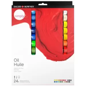 Image of Daler-Rowney Simply Oil Paint Set 12ml Set of 24