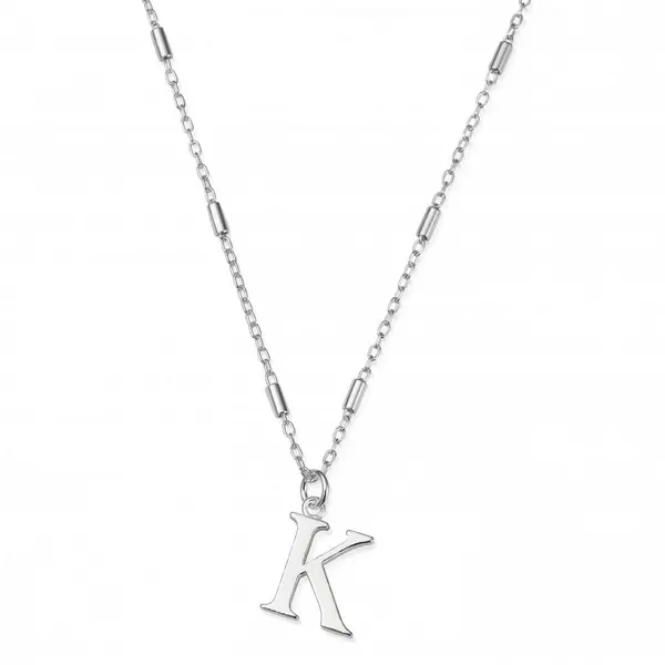 Image of ChloBo Iconic Initial K Silver Necklace SNCC4040K