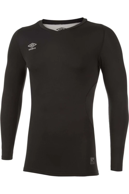 Image of Umbro Umbro Men Elite V Neck Base Layer Top in Black Size: Small Black S Male 5063107690104