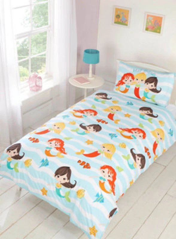 Image of Rapport Home Mermaid Friends Duvet Set With Pillowcase