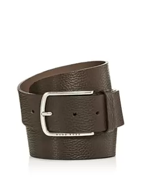 Image of Hugo Boss Mens Sander Pebbled Leather Belt