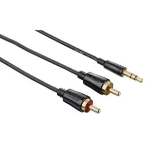 Image of Hama Audio cable 3.5mm Jack Plug, Stereo - 2 RCA Plug 1.5m black
