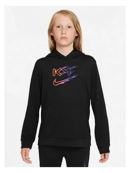 Image of Nike Kylian Mbappe Junior Dri-FIT Pullover Hoodie - Black, Size S