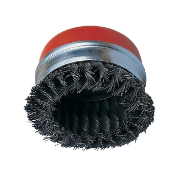 Image of 100 X 22MM Twist Knot Cup Brush 50 SWG - Plain Bore - York