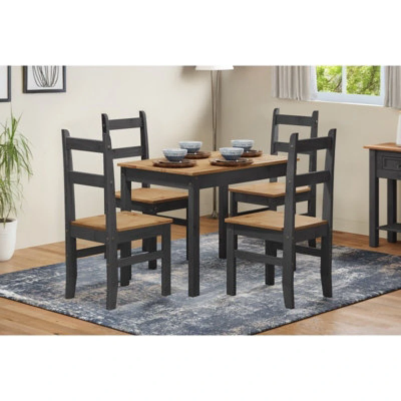 Image of Mercers Furniture Corona Charcoal Budget Dining Set