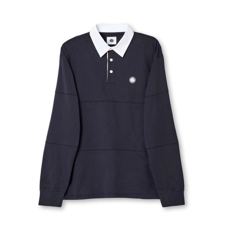Image of Pretty Green Mens Islington Rugby Polo Shirt Navy male Small