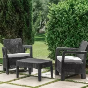 Image of Tarifa 2 Seater Balcony Set Grey