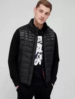 Image of BOSS Odunk Padded Gilet - Black, Size 48, Men