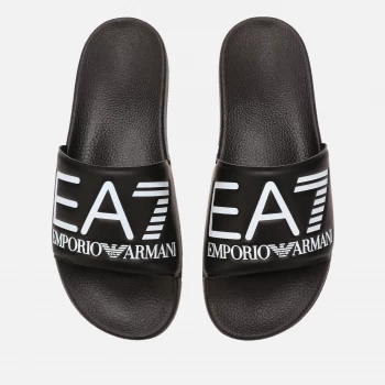 Image of Emporio Armani EA7 Sea World Visibility Logo Slides Black Size 10 Men