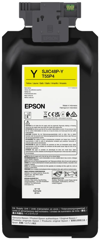 Image of Epson SJIC48P(Y) Yellow Ink Cartridge - C13T55P440 (Original)