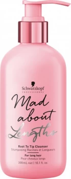 Image of Schwarzkopf Professional Mad about Lengths Root To Tip Cleanser 300ml
