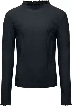Image of ONLY Solid Colored Long Sleeved Top Women Black
