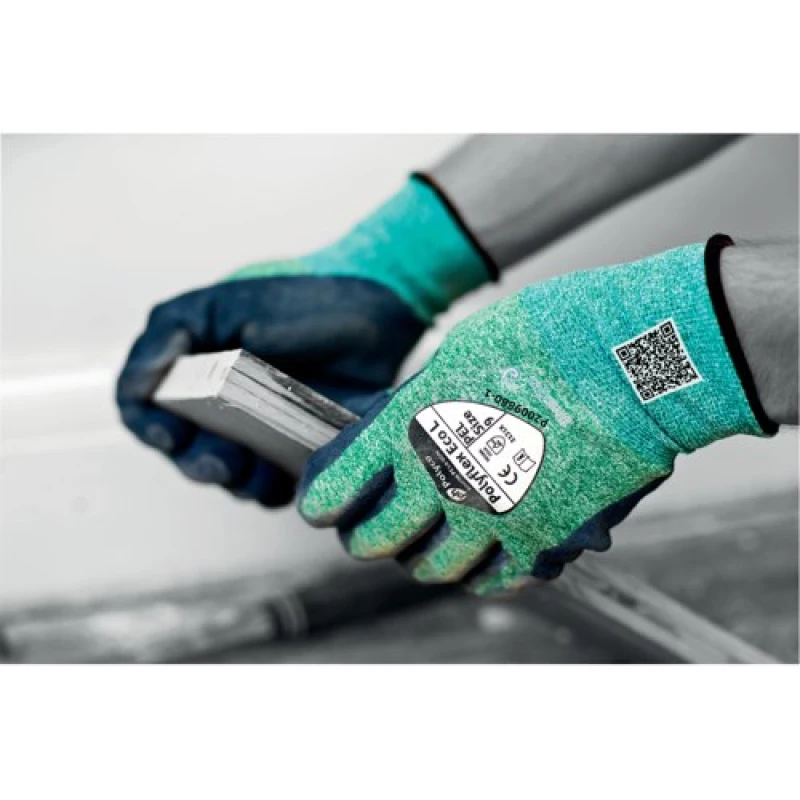 Image of Polyflex Eco Latex Palm Coated Size Large Gloves (10 Pack) PEL
