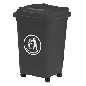 Image of Wheelie Bin 50L 30 Recycled Polyethylene Dark Grey LWB50YDGrey