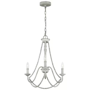 Image of Feiss Maryville 3 Light Chandelier Washed Grey