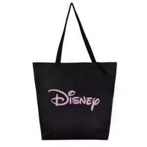 Image of Disney Logo Tote Bag (One Size) (Black)