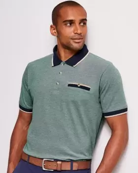 Image of Cotton Traders Mens Guinness Short Sleeve Birdseye Pocket Polo Shirt in