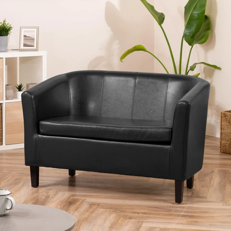 Image of Artemis Home Meriden 2 Seat Tub Sofa in Black Unisex