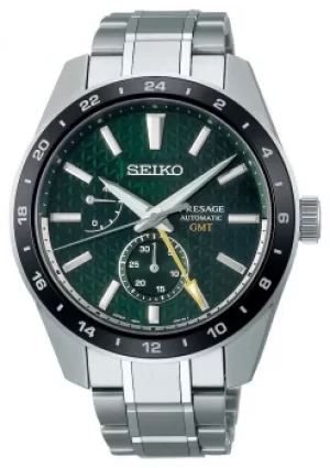 Image of Seiko Presage Sharp Edged GMT Green Dial SPB219J1 Watch