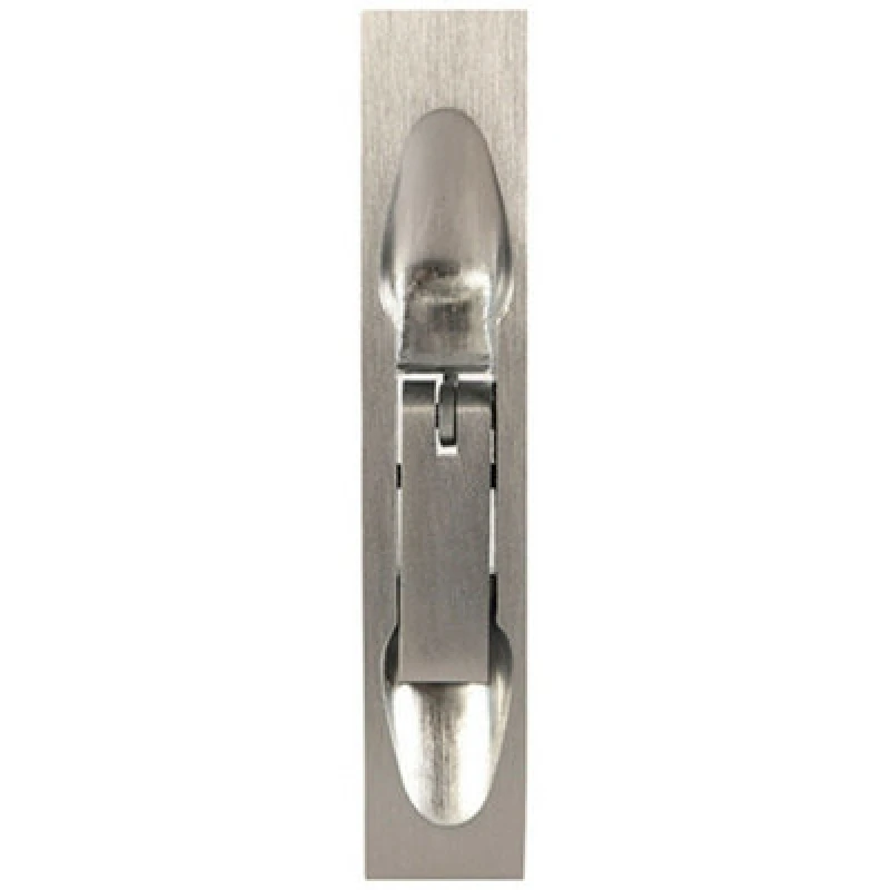Image of Loops Lever Action Flush Door Bolt with Flat Keep Plate 204 x 20mm Satin Chrome Multi unisex