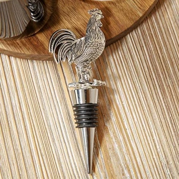 Image of Stainless Steel Bottle Stopper - Cockerel Design (One Random Supplied)