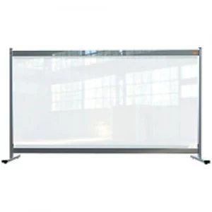 Image of Nobo Premium Plus Protection Desk Sneeze Guard PVC 500 Micron Transparent 860 x 1470 x 410 mm