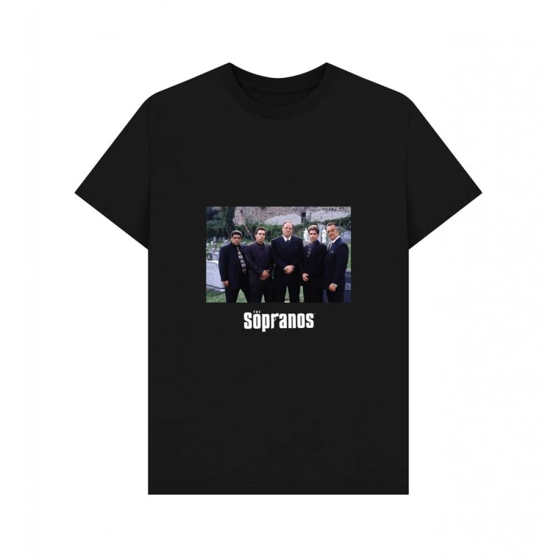 Image of The Sopranos Mens Cast T-Shirt in Black Size: Small Black Male S