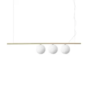 Image of PERLINE 3 Light Bar Pendant Ceiling Light Brass