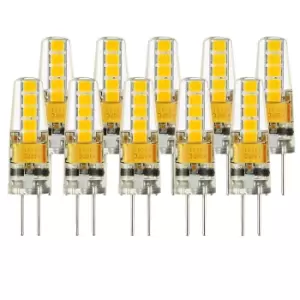 Image of 2 Watts G4 LED Bulb Clear Capsule Cool White Non-Dimmable, Pack of 10
