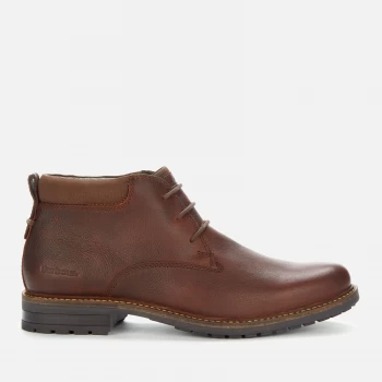 Image of Barbour Mens Barnard Weatherproof Leather Chukka Boots - Teak - UK 9